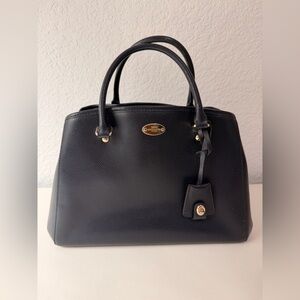 Coach Margot Carryall Satchel Purse | Navy Blue with Gold Hardware